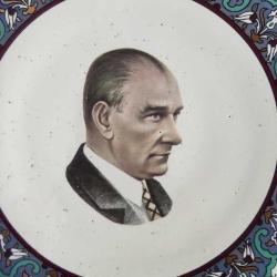 Sümerbank Porselen ATATÜRK Görselli Tabak