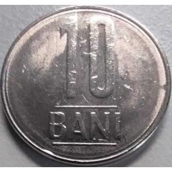 Romanya 10 Bani 2008 - Çil - Ulusal Armalı, Nikel Kaplı Çelik Madeni Para