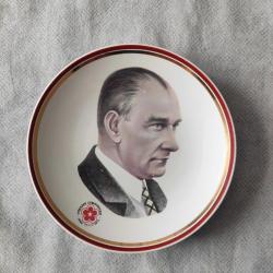 Sümerbank Porselen ATATÜRK Görselli Duvar Tabağı