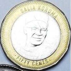 Sierra Leone 50 Cent 2022 - Çil - Salia Koroma (Akordeon Sanatçısı) Portreli Para