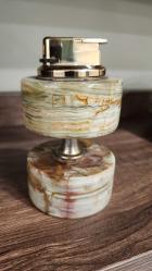 Vintage onyx mermer masa çakmağı