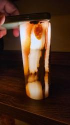 Vintage onyx mermer kalemlik 15 cm