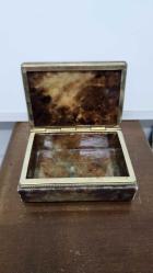 Vintage onyx mermer kutu  13x9x5 cm