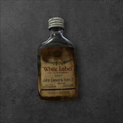 1970'ler John Dewars White Label Whisky (Koleksiyonluk Boş Viski Şişesi)