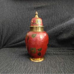 Vintage Kapaklı Pirinç Urna