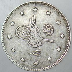 II. ABDÜLHAMİD GÜMÜŞ 2 KURUŞ 1293/32 KOSTANTİNİYYE DARBI.