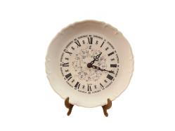 fransız limoges jaz porselen duvar saati - 25 cm çapında