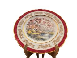 fransız limoges porselen dekor tabağı - 25 cm çapında.jthu