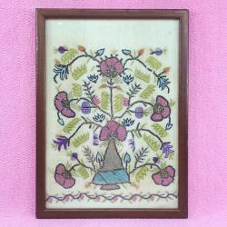 ANTİKA OSMANLI DÖNEMİ EL YAPIMI GÜMÜŞ TEL KIRMA HAYAT AĞACI PANO TABLO