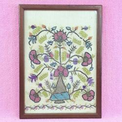 ANTİKA OSMANLI DÖNEMİ EL YAPIMI GÜMÜŞ TEL KIRMA HAYAT AĞACI PANO TABLO