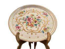 meissen damgalı mehun el boyaması porselen sunumluk  tepsi - 22 cm çapında.