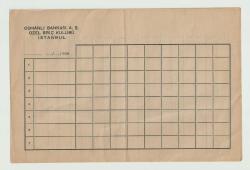 OSMANLI BANKASI A.Ş. ÖZEL BRİÇ KULÜBÜ - İSTANBUL ANTETLİ KAĞIT...