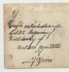 ANKARA İSMET PAŞA KIZ ENSTİTÜSÜ VE ÖNÜNDEKİ ESKİ OTOMOBİLLER FOTOKARTI...