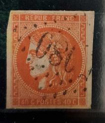 FRANSA 1849-50 CERES- 40 c. DAMGALI- KATALOG 360 USD