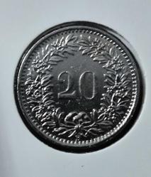 İSVİÇRE 20 RAPPEN  1969