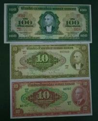 4 Emisyon Banknotların matbu fotokopi baskısı (gerçek değildir)3 adet