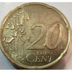 LOT.18 » İspanya 20 Euro Cent 1999 - Miguel de Cervantes Portreli İlk Baskı