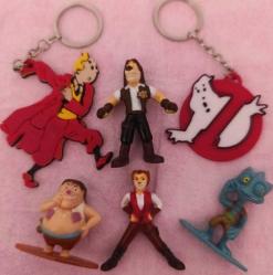 Tenten Hayalet figür anahtarlık süs set ve Kinder boy mini Aslan Max ve arkadaşları figür oyuncak set koleksiyon nostalji tasarım vintage retro hobi reklam promosyon minyatür diorama