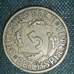 ALMANYA 1935 A   5  REICHSPFENNIG