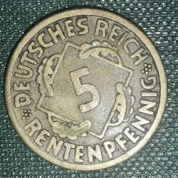 ALMANYA 1923 A    5  RENTENPFENNIG