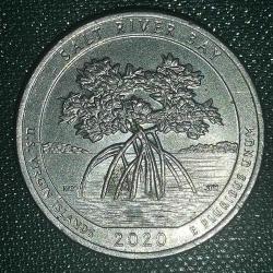 AMERİKA 2020 P  25 CENT  ÇEYREK DOLAR   HATIRA  Güzel Amerika Çeyrekleri - Tuz Nehri Körfezi