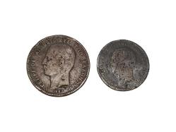 1878-1882 YUNANİSTAN 5 VE 10 LEPTA MADENİ PARA