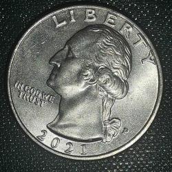 AMERİKA 2021  P  25 CENT  ÇEYREK DOLAR   HATIRA  George Washington - Delaware'i Geçmek