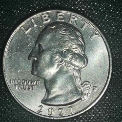 AMERİKA  2021 P    25 CENT  ÇEYREK DOLAR  HATIRA George Washington - Delaware'i Geçmek