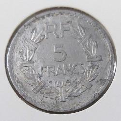 1945 FRANSA 5 FRANK 9.NADİR BASKI ORİJİNAL MADENİ PARASI ĞĞ2NN1 NADİRDİR