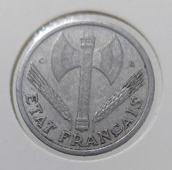 1944 FRANSA 1 FRANK İKİNCİ DÜNYA SAVAŞI NAZİ İŞGALİ VİCHY HÜKÜMETİ MADENİ ORİJİNAL PARASI H3RRR1 ÇOK NADİRDİR