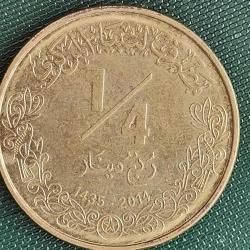 LİBYA  2014   1/4  DİNAR