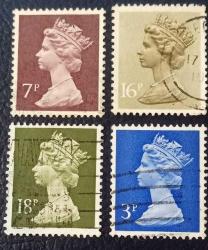 LOT.10 » -10- İngiltere - Kraliçe Elizabeth Pul Serisi