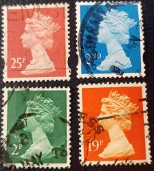 LOT.12 » -12- İngiltere - Kraliçe Elizabeth Pul Serisi