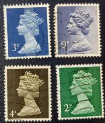 LOT.15 » -15- İngiltere - Kraliçe Elizabeth Pul Serisi