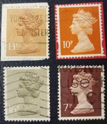 LOT.19 » -19- İngiltere - Kraliçe Elizabeth Pul Serisi