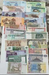 24Adet Birbirinden Farklı Yabancı Baknot lotu