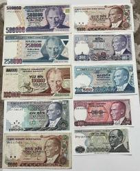 7.Emisyon 10 Adet Yerli Kağıt Para Lotu