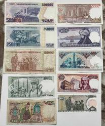 7.Emisyon 10 Adet Yerli Kağıt Para Lotu