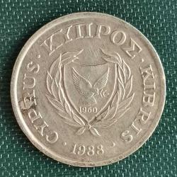 KIBRIS  1988  2 CENT