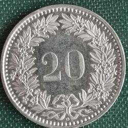 İSVİÇRE   2009    20  FRANK