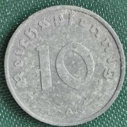 NAZİ ALMANYA  1943 A    10  PFENNIG