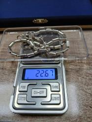 GÜMÜŞ TESBİH, DÜZ KESİM, BÜYÜK BİLEK BOY 10mm*2,5mm