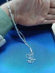 GÜMÜŞ TESBİH, DÜZ KESİM, BÜYÜK BİLEK BOY 10mm*2,5mm