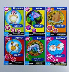 1999 Orijinal Pokemon Trivia Burger King Kartları