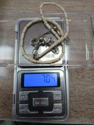 FİL DİŞİ, GÜMÜŞ PÜSKÜLLÜ TESBİH.