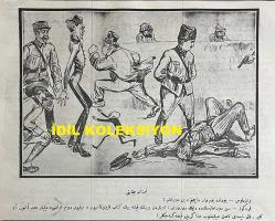 Osmanlıca Karagöz Mizah Dergisi-Gazetesi, Orijinal Dönem Basım, (Ottoman Magazine-Newspaper-Journal Illustré Cara-Gueuz) - 16 Mayıs 1923 - Sayı: 1582 - Hicri: 30 Ramazan 1341 - Rumi: 16 Mayıs 1339 - Lozan Barış Konferansına Dair Karikatür: Lozan'da 