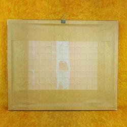 FAYANS ÜZERİNE İMZALI PEMBE GÜLLER RESİM , AHŞAP ÇERÇEVELİ