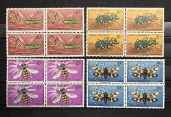 1981 YARARLI BÖCEKLER II SERİSİ DÖRTLÜ BLOK DAMGASIZ MNH p471