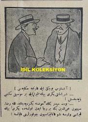 Osmanlıca Karagöz Mizah Dergisi-Gazetesi, Orijinal Dönem Basım, (Ottoman Magazine-Newspaper-Journal Illustré Cara-Gueuz) - 10 Kasım 1926 - Sayı: 1946 - Karikatür: İtalya ve Fransa Hudutlarına Asker Gönderiyorlarmış! 