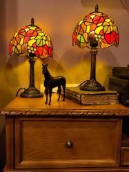 LOT.4 » Tiffany Vitray Çift Abajur